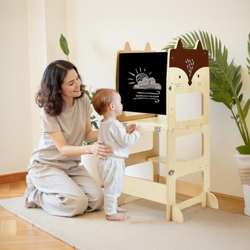 Labebe Large Children's Observation Tower, Montessori Tower 1-3 Years, 3 in 1 Observation Tower