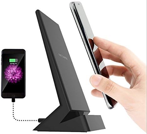 【Super Creative Fast Charging】Wireless Charger QI Wireless Charging Phone Stand for iPhone 8/8 Plus, iPhone X, Samsung Galaxy Note8 S8 S8 Plus and  For All Iphone Android Cell Phones (Black)