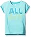 adidas Little Girls' Short Sleeve Graphic Tee Shirts, Aqua, 6