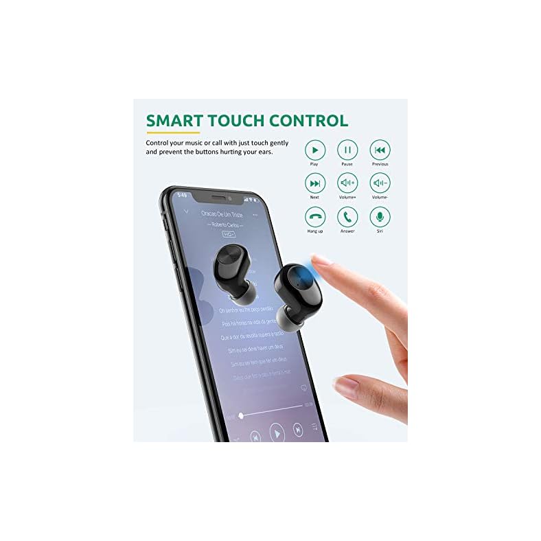 Wireless Earbuds, TOTU Bluetooth 5.0 Headphones, Deep Bass Stereo IPX7