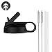 Straw Lid Fits Hydroflask Wide Mouth | Flip Lids Top Cap Straw Brush for Widemouth Sports Water (1 Lid, 1 Lid 2 Straws 1 Brush 1 Handle)