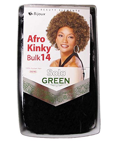 Amazon Com Solo Green Afro Kinky Bulk 14 1 Beauty