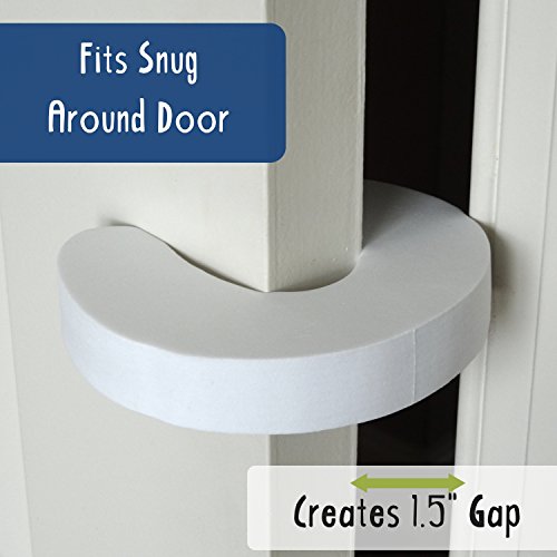 Wittle Finger Pinch Guard - 4pk. Baby Proofing Doors Made Easy with Soft Yet Durable Foam Door Stopper. Prevents Finger Pinch Injuries, Slamming Doors, and Child or Pet from Getting Locked in Room!
