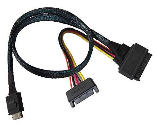 PCIe Gen 4 16 GT/s OCulink (SFF-8611) to U.3 (SFF-8639) Cable