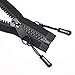 YaHoGa #10 72 Inch Separating Large Plastic Zippers Black Tape with Double Pull Tab Slider Heavy Duty Zippers for Sewing, Sleeping Bag, Boat, Canvas, Cover, Trampoline, Dog Bed, Tent (72