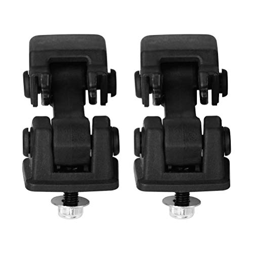 Black Hood Catch for 1997, 1998, 1999, 2000, 2001, 2002, 2003, 2004, 2005, 2006 Jeep Wrangler TJ - Hold-Down Hook Latch Pair G013JP Replaces#55176636AD, 68038118AA, 42422