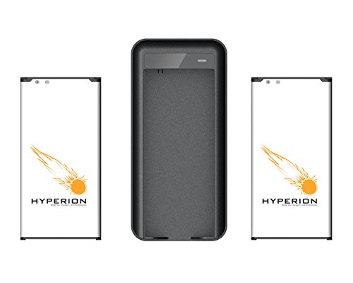 Samsung Galaxy Note 4 Replacement Battery. Hyperion Dual Replacement (2x) 3220mAh Battery + Complimentary Charger for Samsung Galaxy Note 4 / IV Cell Phone (Fits all Samsung Galaxy Note 4 [SM-N910 &SM-N915] US and International models and carriers)2 Year NO HASSLE Warranty - 2 Batteries & Charger