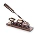 New Star Foodservice 28683 Antique Bronze Finished Pecan Nut Cracker, Walnut Wood Base & Handle