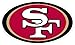 NFL Siskiyou Sports Fan Shop San Francisco 49ers Logo Magnets 8 inch sheet Team Color