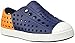 Native Jefferson Block Child Slip On Sneaker (Toddler/Little Kid), Regatta Blue/Shell White/Begonia Orange Block, 10 M US Toddler
