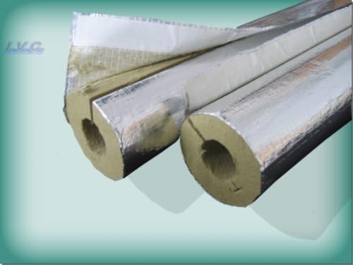 Kaminrohrschale Rauchrohrisolierung, Rockwool Foil-Laminated 150 x 40 mm