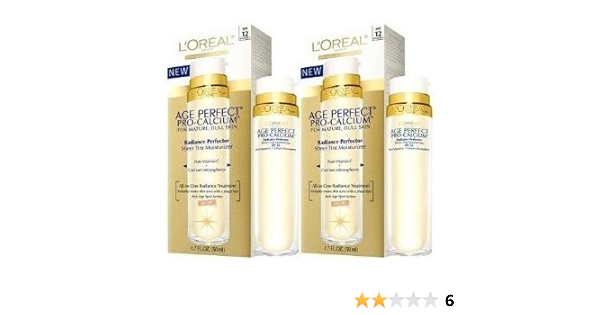 Amazon Com Loreal Age Perfect Pro Calcium Radiance Perfector Sheer Tint Moisturizer Light 1 7 Oz 2 Per Pack Beauty