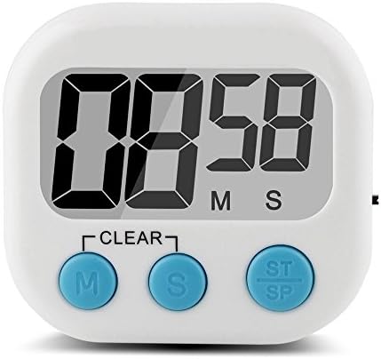 MADO Digital Kitchen Timer, Cooking Timer Clock with Loud Alarm Magnetic Back and Retractable Stand for Cooking Baking Grilling, Minute Second Countdown, Large LCD Display