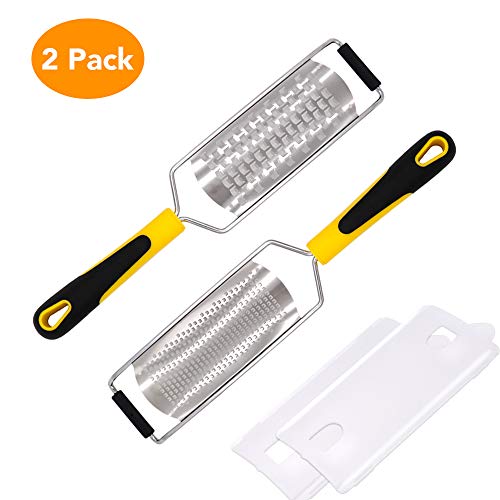 Beaverve Cheese Grater, 2 Pcs Stainless Steel Hand Grater for Kitchen, Pro Grade Handheld Fine Zester & Cheese Grater with Covers - Easily Shreds & Grates Vegetables, Cheeses, Fruits, Other Foods  - Thumbnail 5