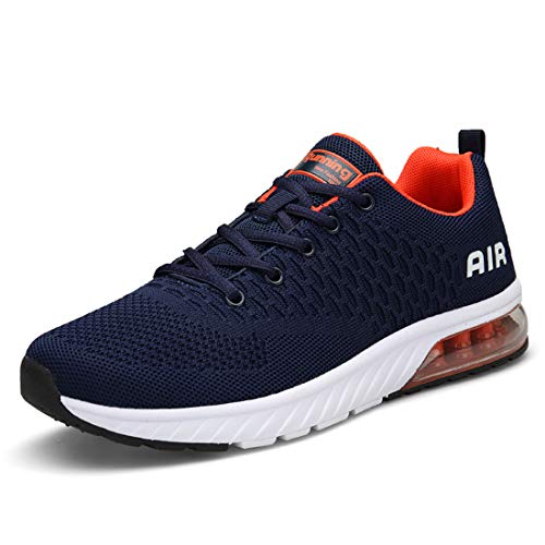 Lewhosy Womens Mens Air Cushion Ultra Athletic Running Shoes Lightweight Breathable Casual Mesh Tennis Sneakers (42/Blue)