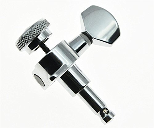 KAISH Chrome Locking Guitar Tuners 6 Inline Tuning Keys Machine Heads Korea Made