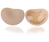 Silicone Bra Inserts, Self-Adhesive Bra Pad Bust Enhancer Breast Pad(1 Pair)-By Fancytoto (Nude)