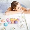efloral 12pcs Bath Bombs Gift Set Retro Wooden Box | 4.2oz Natural Fizzy Spa moisturizes dry skin | Mixed Color Large…
