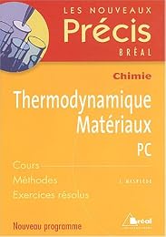 Thermodynamique, matériaux, PC