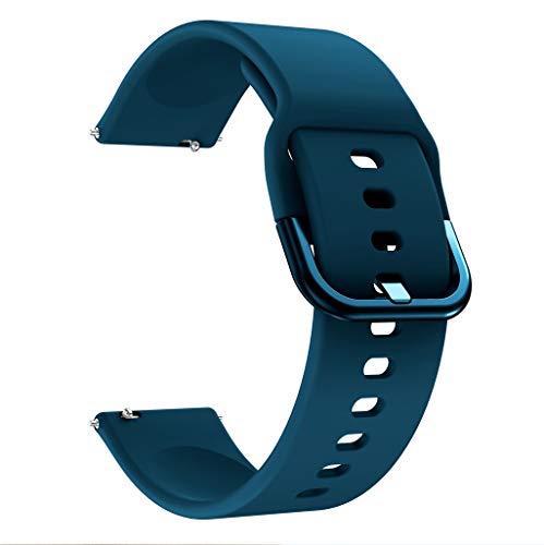 Bands for Samsung Galaxy Watch active, Tuscom Soft Silicone Sports Band Replacement Wrist Strap Adjustable Comfortable Wristband Bracelet Accessories Compatible Samsung Galaxy Watch active (Dark Blue)