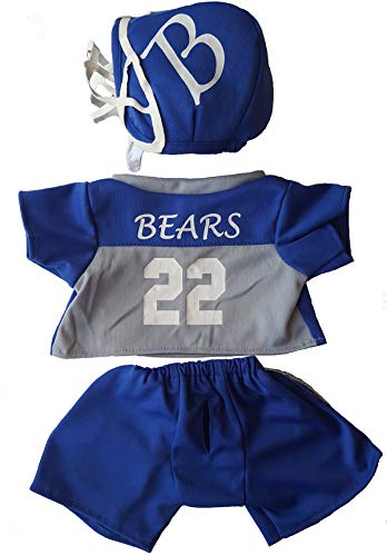 Football Uniform Outfit Teddy Bear Clothes Fit 14" - 18" Build-a-bear, Vermont Teddy Bears, and Make Your Own Stuffed Animals
