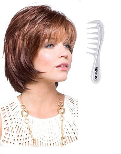 SHANNON Wig #2342 by Rene of Paris, Bundle - 2 Items: Wig and Wig Lift Comb! (Color Selected: DARK CHOCOLATE)