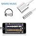 Headphone Adapter for iPhone Splitter 2 in 1 Earphone Jack Aux Audio Charger Double Dongle Adapter Cable for iPhone 7/7 Plus/8/8 Plus/X/Xs Headset Music car Charger Support All iOS Systemthumb 1