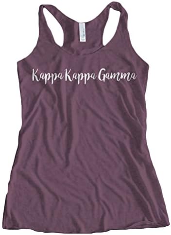 Fast Yeti Tees Adult Kappa Kappa Gamma Cute Script Tee NLR Medium Vintage Purple