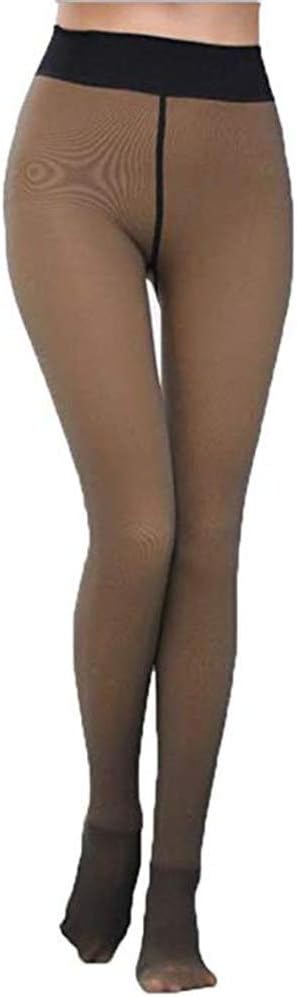 Flawless Legs Fake Translucent Warm Fleece Pantyhose Super Soft Fall Winter Leggings Thermal Tights Slim Stretchy for Women
