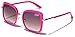 Giselle Oversized Square Women's Vintage Fashion Statement Sunglasses Medium-Large