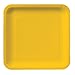 Creative Converting Touch of Color 18 Count Square Paper Lunch Plates, School Bus Yellow , 7.25
