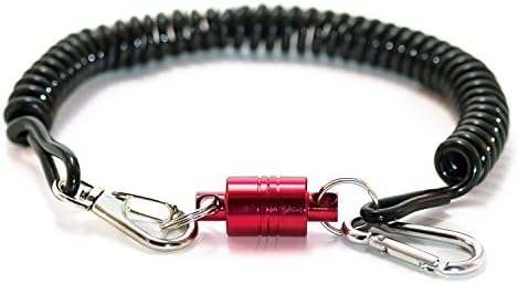 Magnetic Net Release for Fly Fishing (Red, 2 Pack)