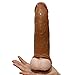Extra Large Coffee Color 9 INCH Realistic-Condom-Thick-Girth-Enhancer-Enlarger-Extender-Growth-Sleeve-