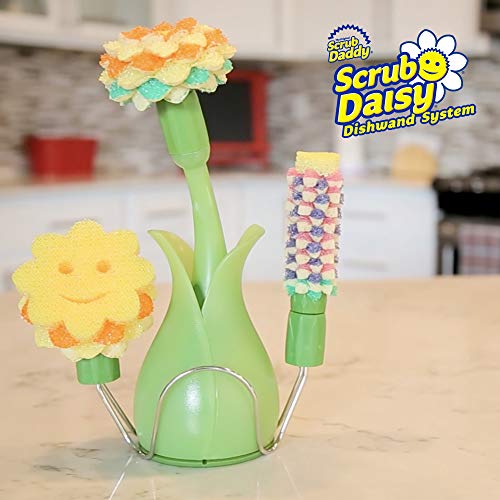 Scrub Daisy Dishwand Kit 3 Interchangeable NonToxic Sponge Heads