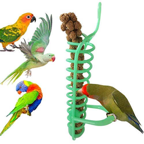 Bird Foraging Toy Parrot Fruit Vegetable Holder Hanging Seed Feeder for Budgie Parakeet Cockatiel Conure African Grey Cockatoo Amazon Lovebird Finch Canary Rat Chinchilla Guinea Pig Cage Basket