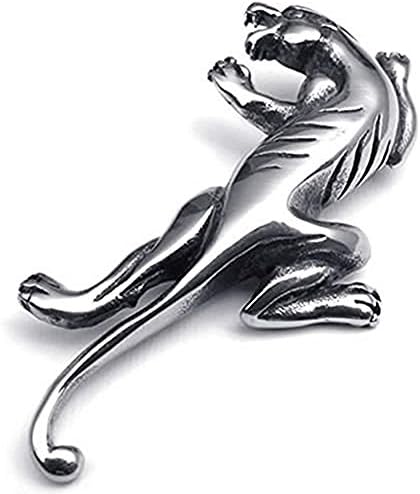 QIUXIA Unique Stainless Steel Men's Pendant Necklace Chians Retro Gothic Tiger Biker 18-26 Inch