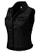 DRESSIS Womens Casual Sleeveless Denim Jean Cropped Vest Jacket L, Awov0111_black