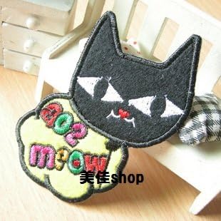 Amazon 手作り 入園準備に キャラクターのワッペン アップリケ 刺繍ワッペン クロネコ アイロン接着 ワッペン アップリケ 通販