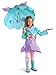 Kidorable Blue Mermaid Umbrella for Girls with Fun Seahorse Handle and Pop-Up Tail