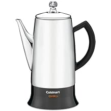 Cuisinart PRC-12 Classic 12-Cup Stainless-Steel Percolator, Black/Stainless