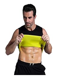 Valentina - Chaleco termoformador para hombre, parte superior de tanque de adelgazamiento, control de barriga, quemador de grasa corporal, mejor entrenamiento de ejercicio, entrenamiento de sudor, traje de sauna para pérdida de peso, negro sin cremallera