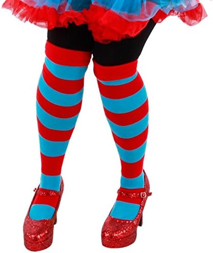 Cat In The Hat Thing 1 And Thing 2 Striped Knee Highs