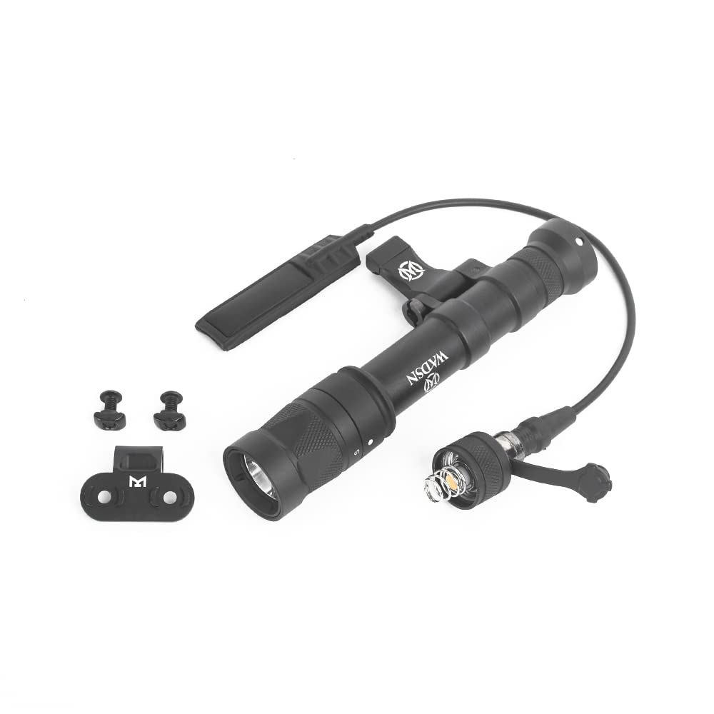 SBGJMY M640W Strobe Torch Flashlight 500 Lumen Rotating Mount Torch with Tail Button and Pressure Pad Switch for Mlok Keymod and 20mm Picatinny Rail System