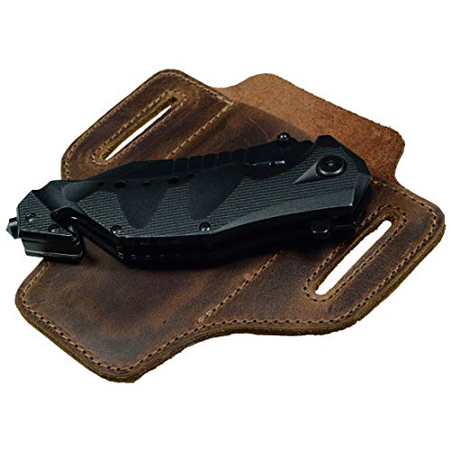 Hide & Drink, Leather Tactical Knife Holster, Multitool Holder, Camping & Outdoor Accessories