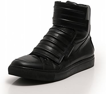 black high top velcro sneakers