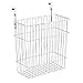 mDesign Steel Metal Wire Hanging Over Door Kitchen Storage Organizer Basket/Trash Can - Cabinet Door Holder Bins for Bags, Tin Foil, Wax Paper, Cling Wrap - Concerto Collection - Chrome