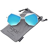 SojoS Super Lovers Polygon Round Cute Composite Two Tone Women Sunglasses SJ1016