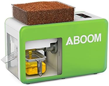 Aboom Oil Extractor Machine Full-automatic, Intelligent for Flax Seed, Linseed, Camellia Seed, Hemp Seed, Perilla Seed, Coconut Walnut, Almonds, Kernel, Sunflower, Hazelnut Etc Used in Kitchen & Home