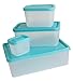 Reusable Lunch Containers - Set of 4 Microwave Safe, Meal Prep Stackable Nesting Containers, Pack Food, Snacks & Sauces in Leak Proof Compartments w/Lids, Easy to Clean, Fits in Bags & Bento Boxes