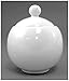 White Ceramic Cream & Sugar 2-Piece Serving Set for Coffee & Tea; Elegant, Affordable Pitcher and Sugar Bowl Stoneware Set